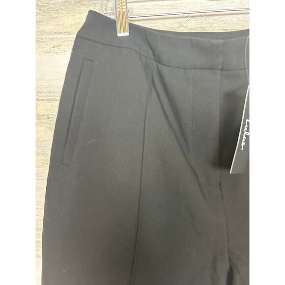 Lulus Womens XL Black Pleated Straight Leg Flat Front Dress Pants Trousers NEW - Picture 4 of 5